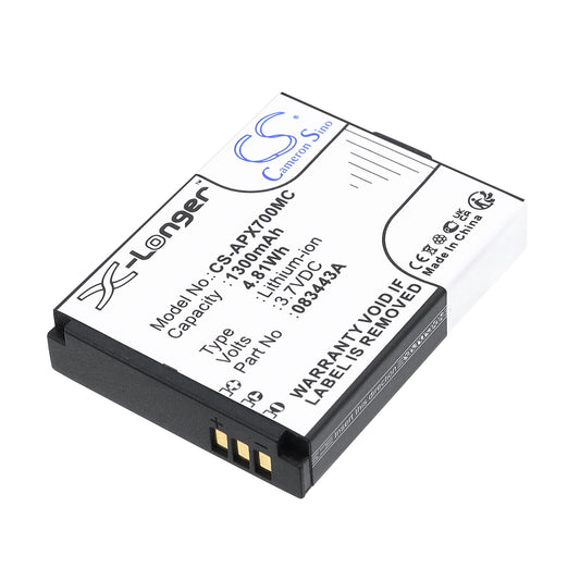 3.7V 1300mAh/4.81Wh Li-ion Camera Battery for Actionpro