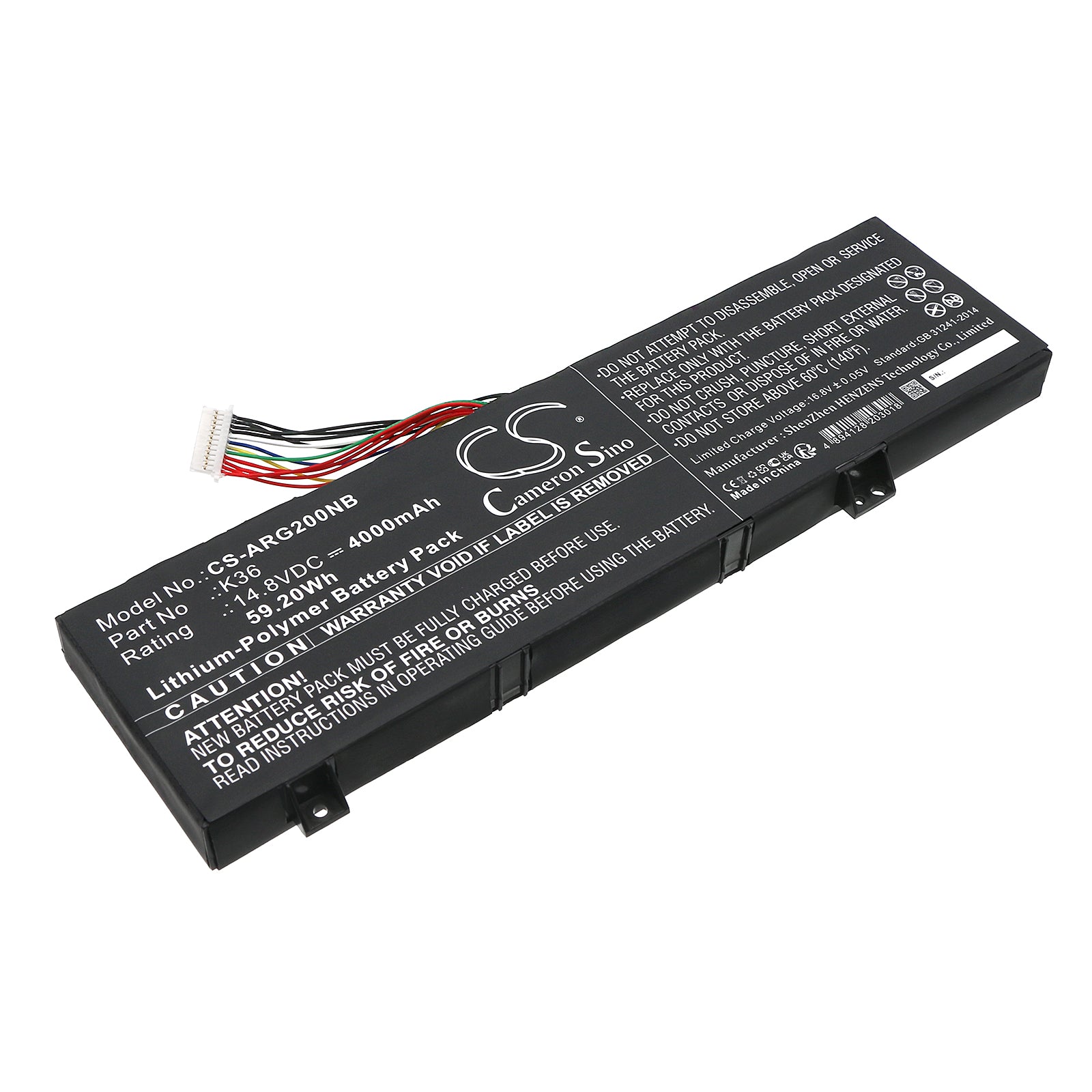 CS-ARG200NB Replacement Battery – Compatible with G2 ENZ K36, GX2, GX2 PRO K36