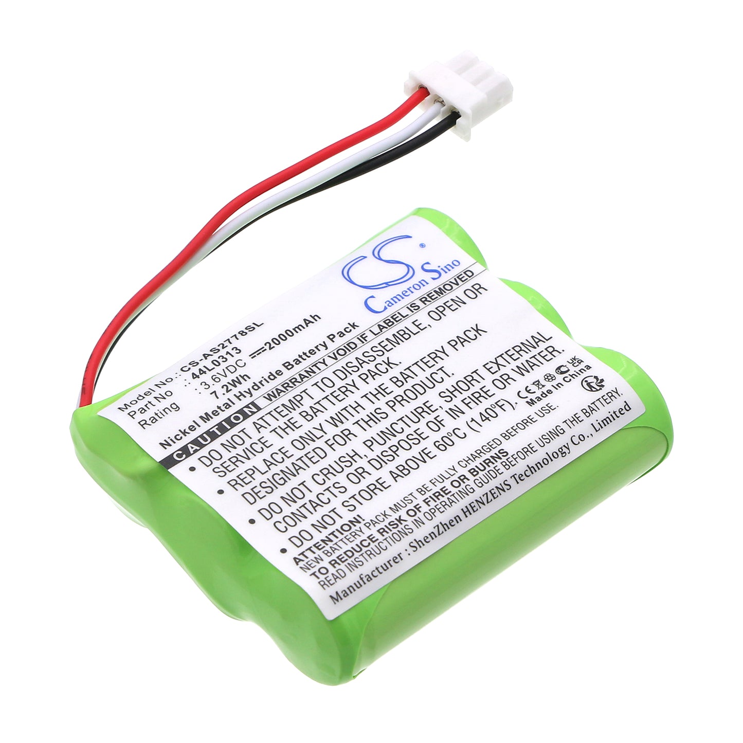 3.6V 2000mAh Ni-MH RAID Controller Battery for IBM