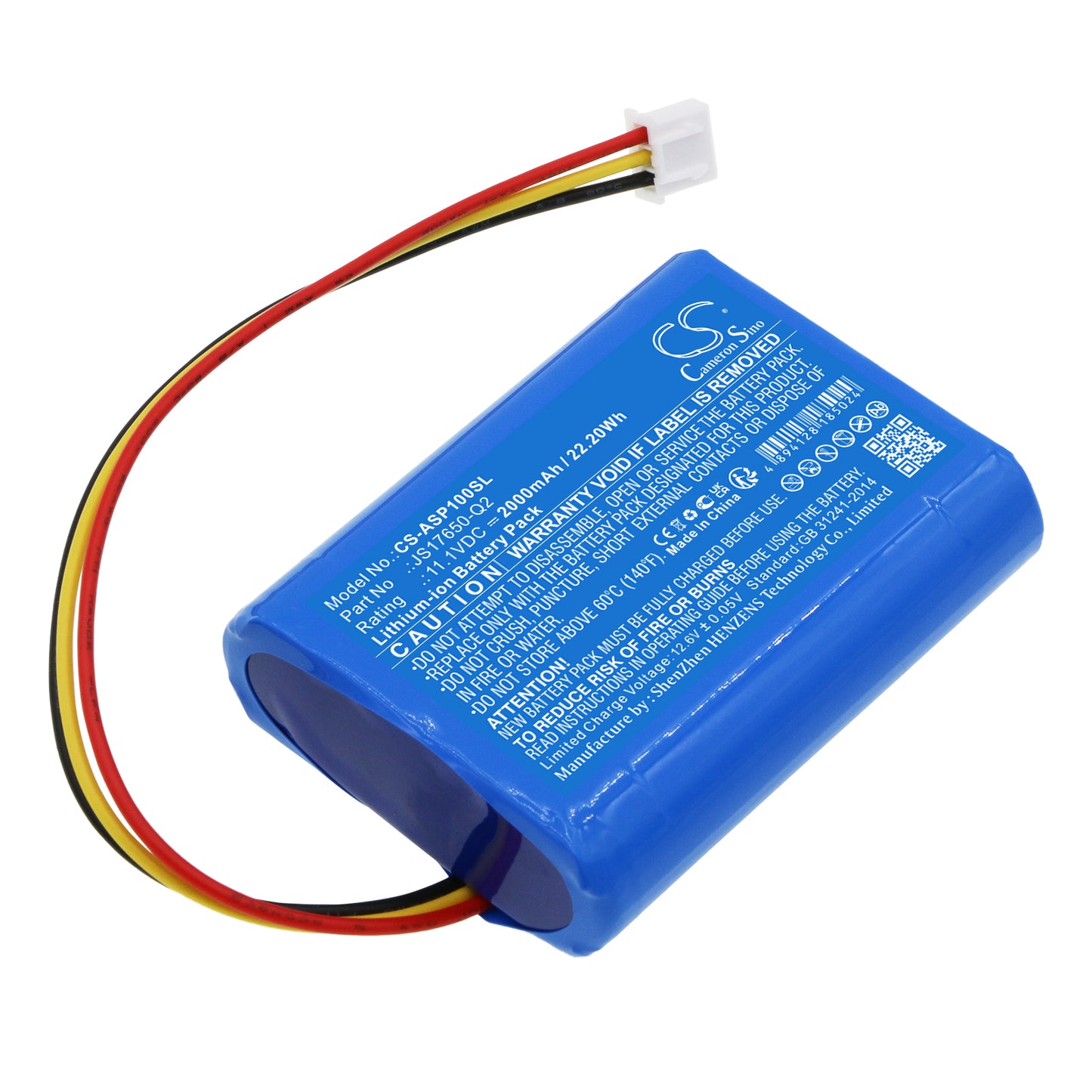 CS-ASP100SL Replacement Battery – Compatible with AWSBT10, AWSBT10BK, AWSEE3, AWSEE3BK, Pasadena, Santa Clara