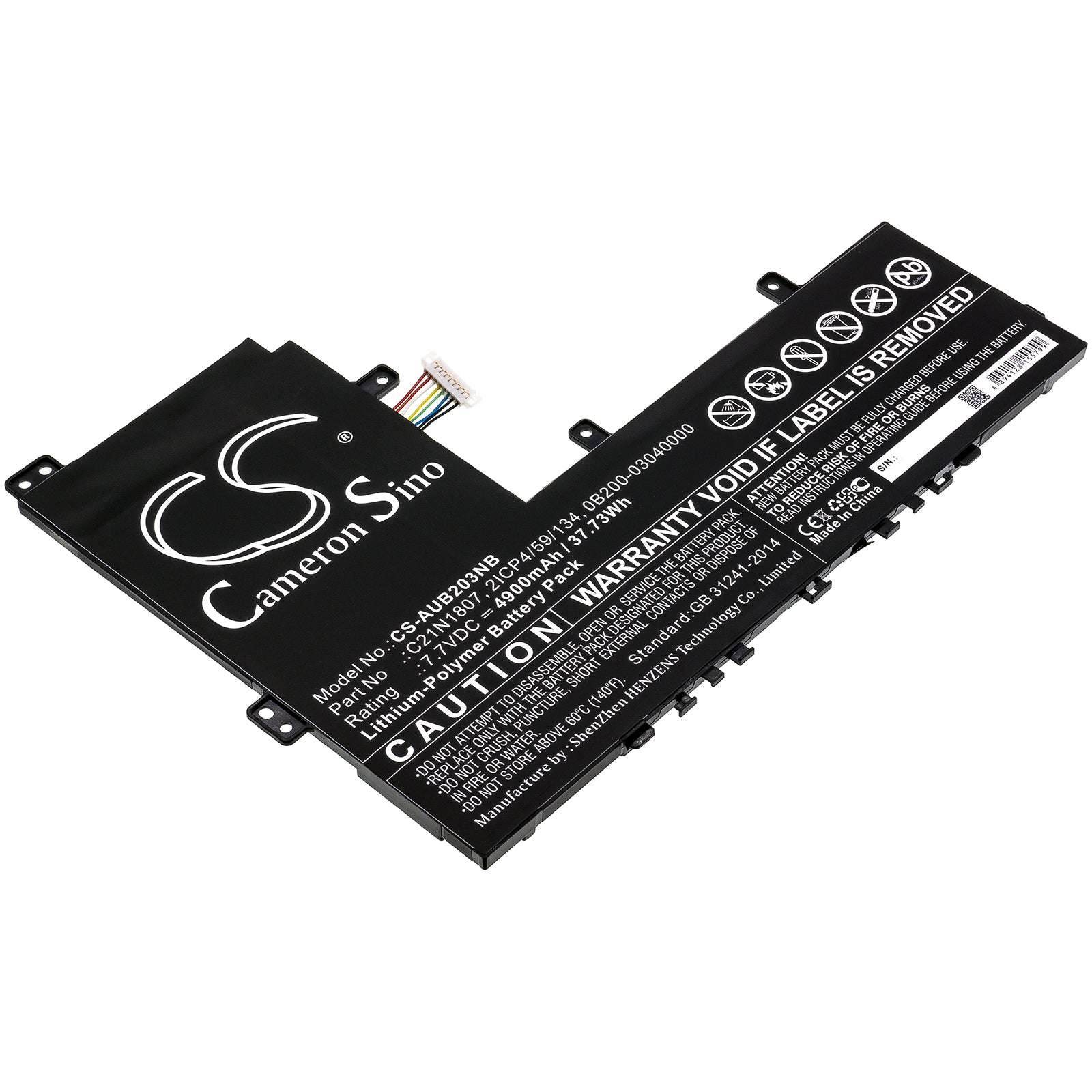 CS-AUB203NB Replacement Battery – Compatible with C223NA, C223NA-1A, C223NA-1B, ChromeBook C223NA, ChromeBook C223NA-DH02, ChromeBook C223NA-GJ0002, ChromeBook C223NA-GJ0006, ChromeBook C223NA-GJ0007, ChromeBook C223NA-GJ0014, ChromeBook C223NA-GJ0025, ChromeBook C223NA-GJ0029, ChromeBook C223NA-GJ0044, CHROMEBOOK C223NA-GJ0049, E203MAH-FD004T, E203MAH-FD005T, E203MAH-FD006, E203MAH-FD011, E203MAH-FD011T, E203MAH-FD012T, E203MAH-FD013T, E203MAH-FD015, E203MAH-FD016T, E203MAH-FD411T,
