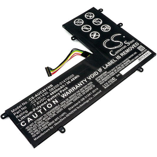 7.6V 4800mAh/36.48Wh Li-Polymer Notebook/Laptop Battery for Asus