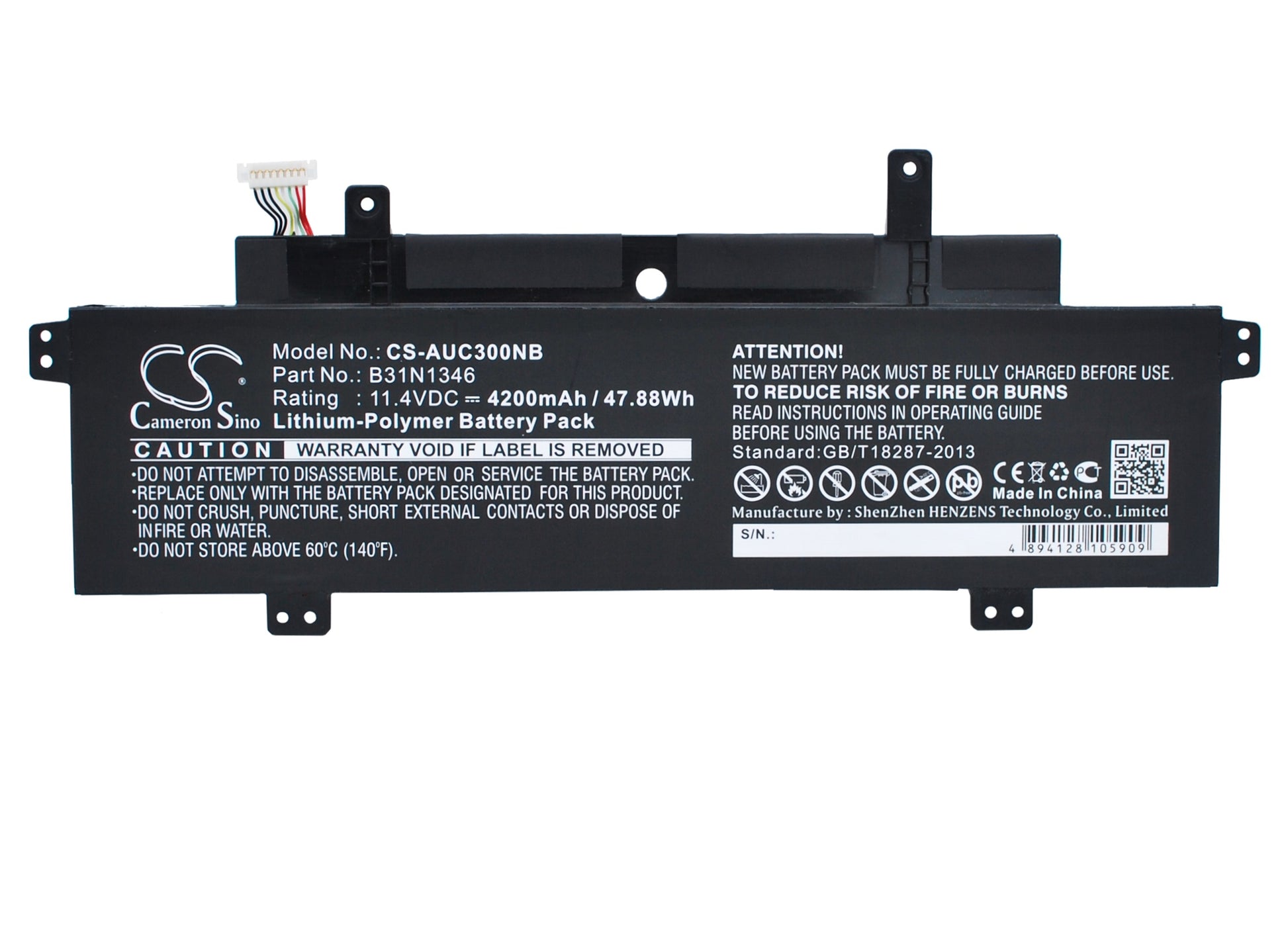 11.4V 4200mAh/47.88Wh Li-Polymer Notebook/Laptop Battery for Asus
