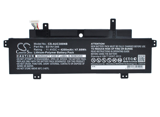 11.4V 4200mAh/47.88Wh Li-Polymer Notebook/Laptop Battery for Asus