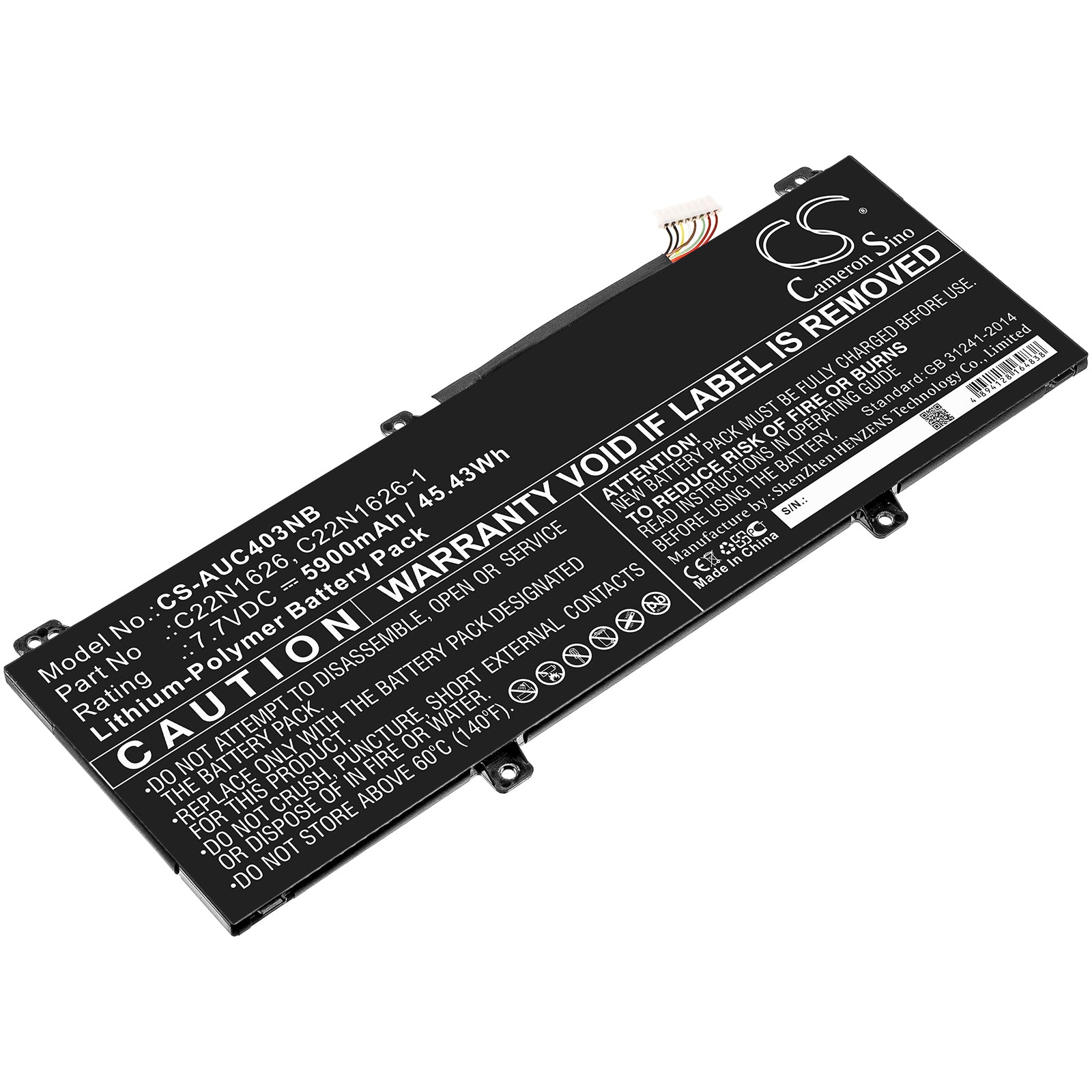 CS-AUC403NB Replacement Battery – Compatible with C213NA, C403NA, Chromebook C403NA, Chromebook C403NA-1A, Chromebook C403NA-FQ0004, Chromebook C403NA-FQ0005, Chromebook C403NA-FQ0010, Chromebook C403NA-FQ0015, Chromebook C403NA-FQ0017, Chromebook C403NA-FQ0019, Chromebook C403NA-FQ0020, Chromebook C403NA-FQ0034, Chromebook C403NA-YS02, Chromebook Flip C213, Chromebook Flip C213NA, Chromebook Flip C213NA-0041AN3, Chromebook Flip C213NA-0041AN3, Chromebook Flip C213NA-BU0033, Chromebook Flip