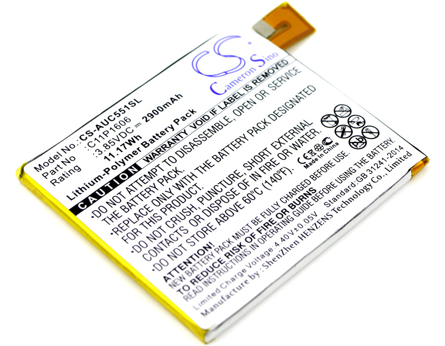 3.85V 2900mAh/11.17Wh Li-Polymer Mobile/SmartPhone Battery for Asus