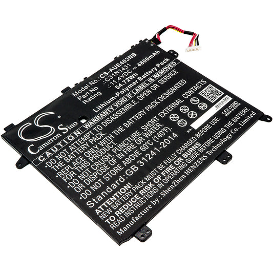 11.4V 4800mAh/54.72Wh Li-Polymer Notebook/Laptop Battery for Asus