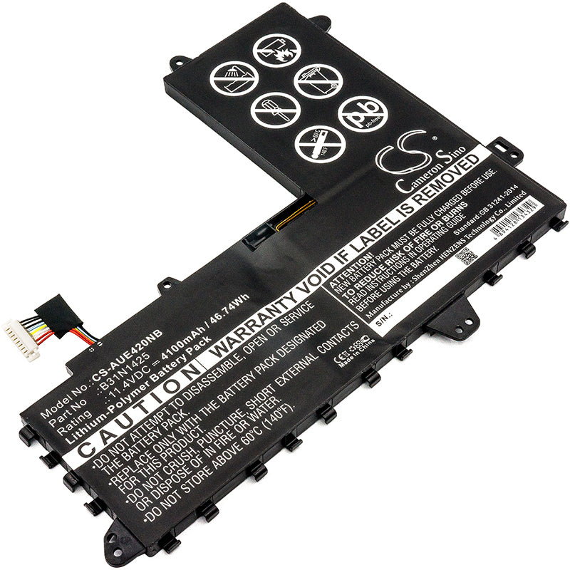 11.4V 4100mAh/46.74Wh Li-Polymer Notebook/Laptop Battery for Asus