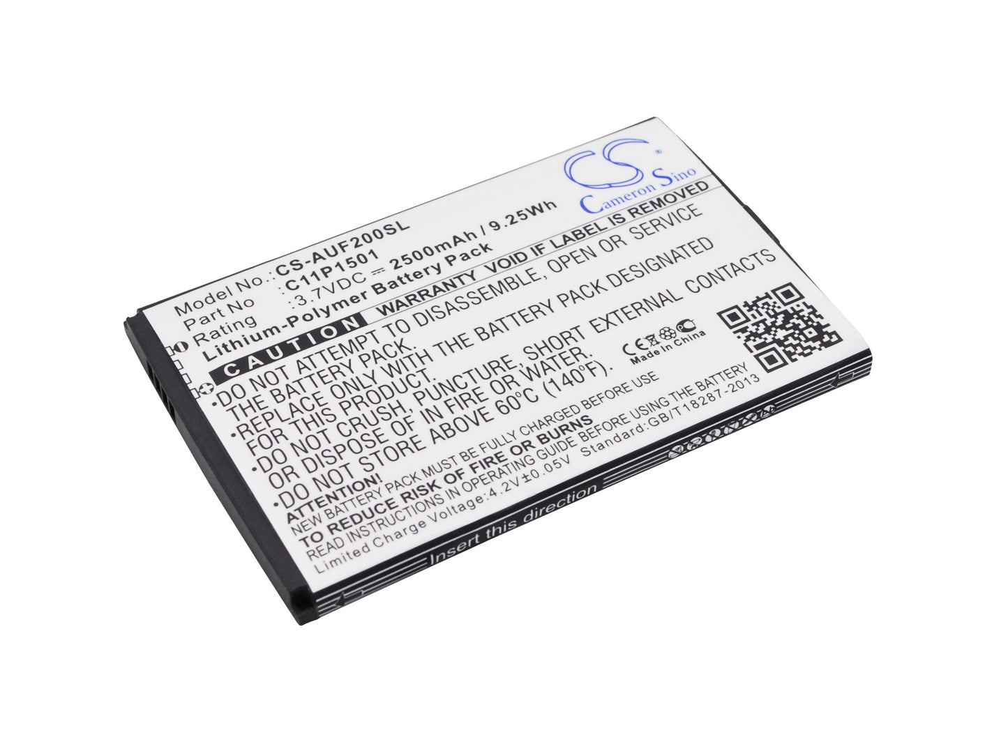 3.7V 2500mAh Replacement Battery For ASUS Zenfone 2 C11P1501