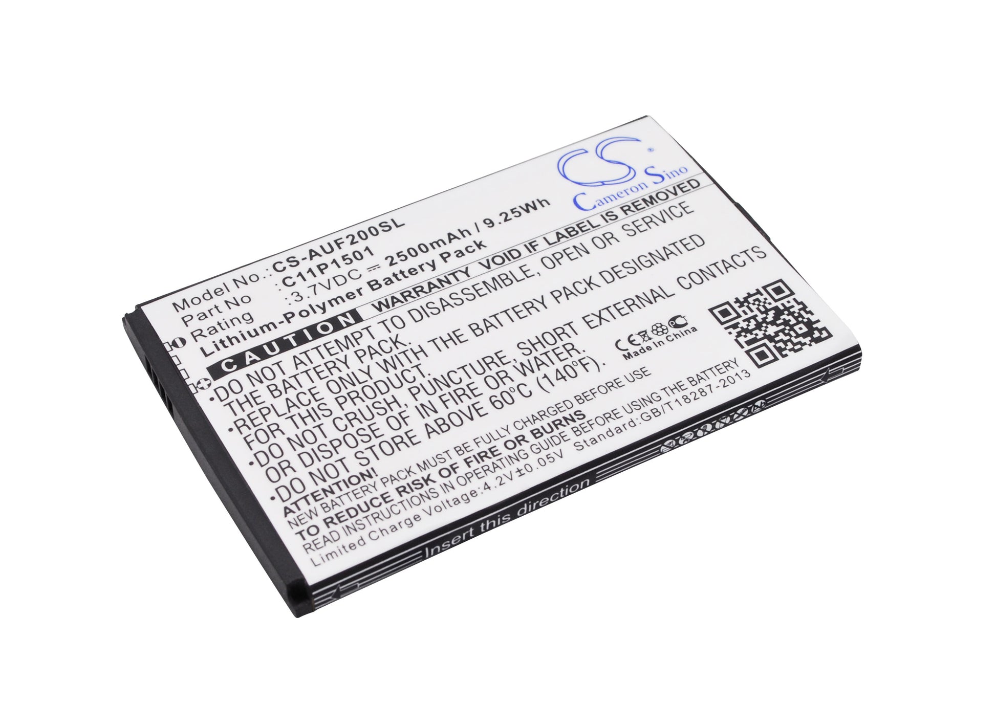 3.7V 2500mAh/9.25Wh Li-Polymer Mobile/SmartPhone Battery for Asus