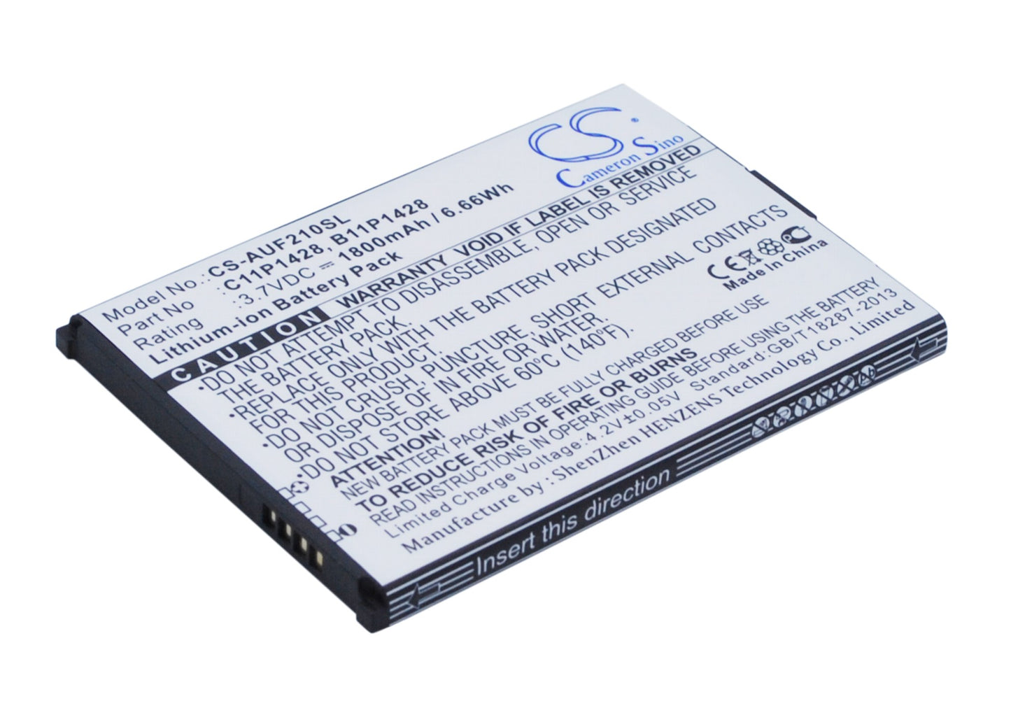 3.7V 1800mAh/6.66Wh Li-ion Mobile/SmartPhone Battery for Asus