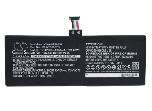 7.4V 2950mAh/21.83Wh Li-Polymer Tablet Battery for Asus