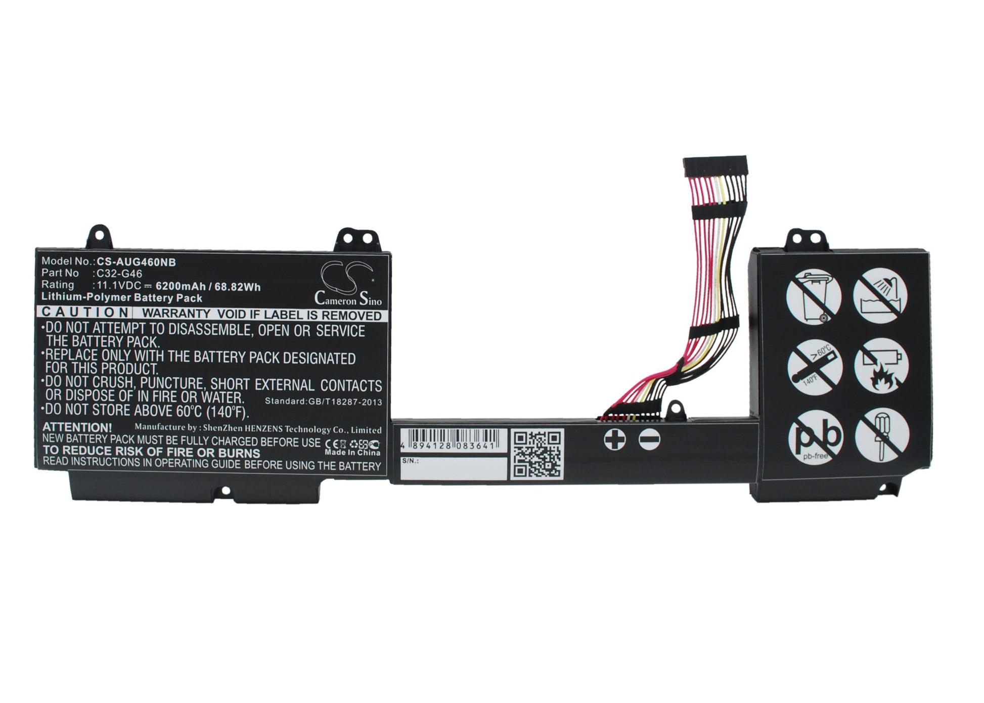 11.1V 6200mAh/68.82Wh Li-Polymer Notebook/Laptop Battery for Asus