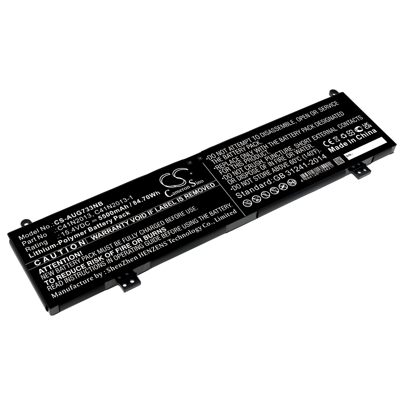 CS-AUG733NB Replacement Battery – Compatible with H5600QM, ProArt StudioBook 16 H5600Q, ROG Strix G15 G513, ROG Strix G15 G513QR-HF010T, ROG Strix G15 G513QR-HF012T, ROG Strix G15 G513QR-HF080T, ROG Strix G15 G513QR-HF219TS, ROG Strix G15 G513QR-HN074T, ROG Strix G15 G513QY-HQ007T, ROG Strix G15 G513QY-HQ746, ROG Strix G15 G513R, ROG Strix G15 G513R-CHN100W, ROG Strix G17 G713QM-HG044, ROG Strix G17 G713QM-HX015, ROG Strix G17 G713QM-HX016T, ROG Strix G17 G713QM-HX038, ROG Strix G17