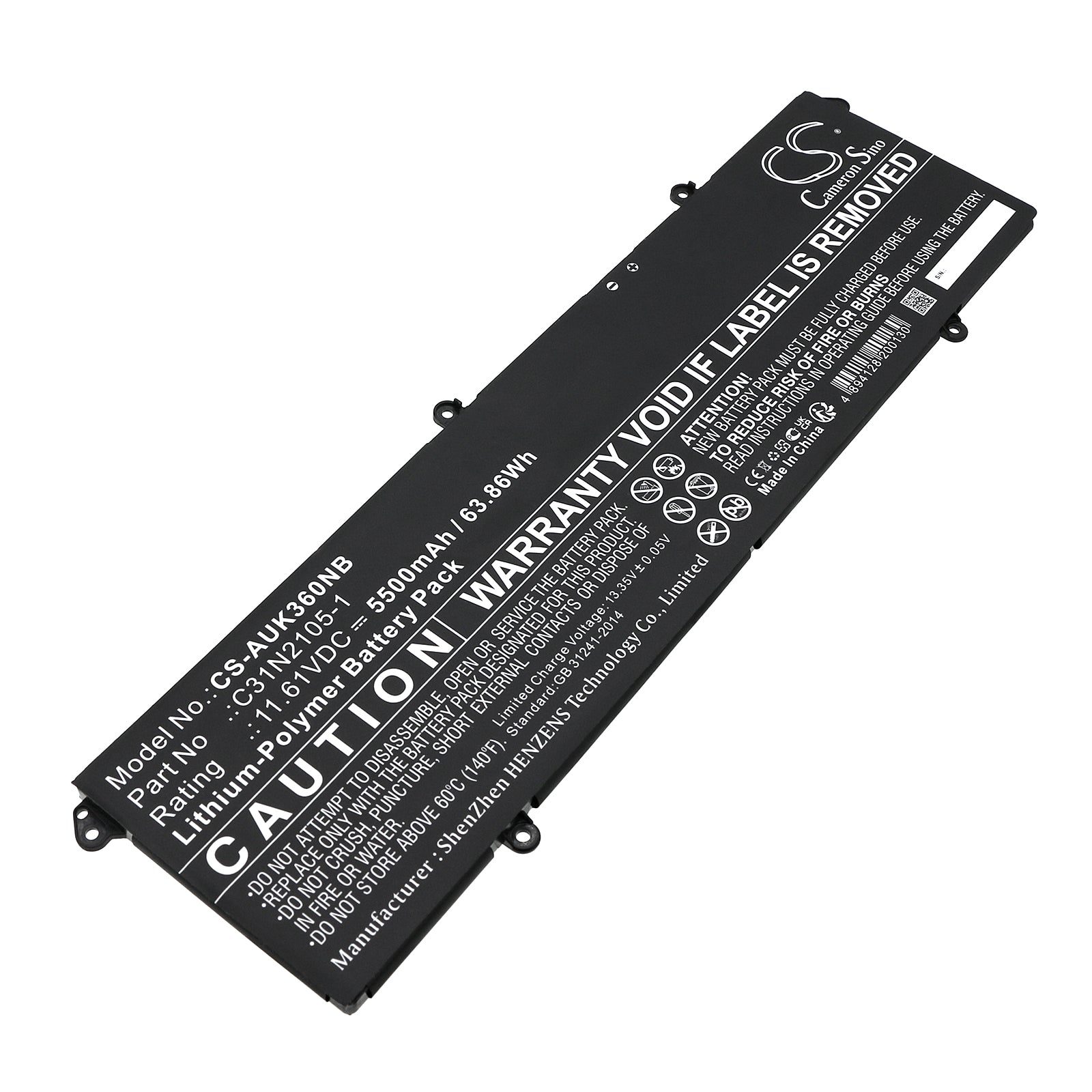 CS-AUK360NB Replacement Battery – Compatible with K3605VU, K3605VV, K3605VV-BB74, K3605VV-ES96, K3605VV-MX047, K3605VV-MX118W, K3605VV-MX128W, K3605VV-N1028W, K3605VV-PL086, K3605VV-PL088, K3605VV-PL094W, K3605VV-PL095W, K5504VN, K5504VN-BN036WS, K5504VN-BN040W, K5504VN-BN081W, K5504VN-BN086W, K5504VN-DS96, K5504VN-L1023WS, K5504VN-L1024WS, K5504VN-L1026WS, K5504VN-L1032WS, K5504VN-L1033WS, K5504VN-MA045W, K5504VN-MA067W, K5504VN-MA102W, K5504VN-MA112W, K5504VN-MA139W, K6502VJ, K6502VJ-LP060W,