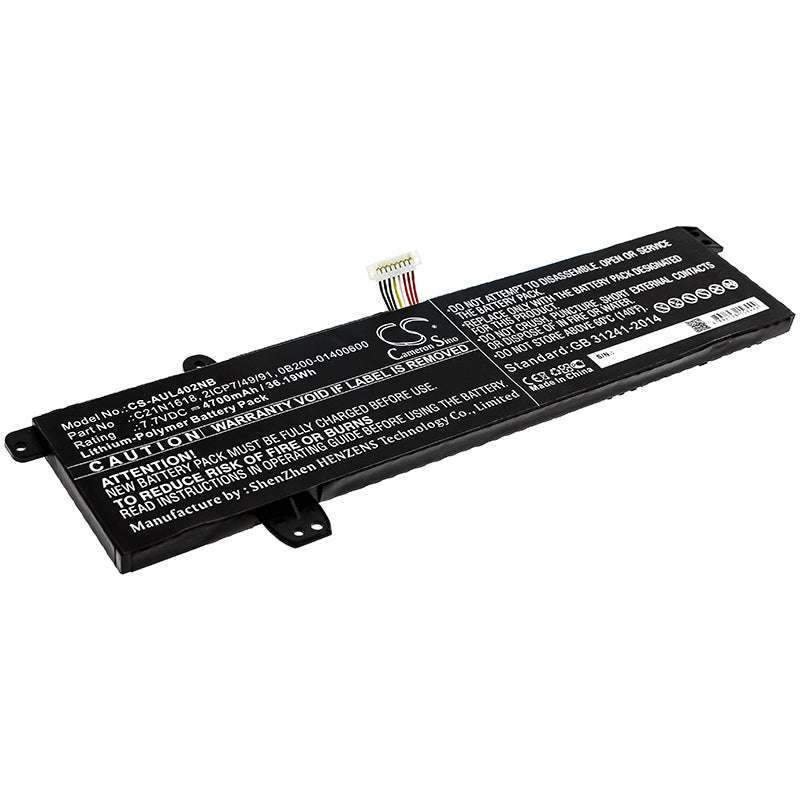 CS-AUL402NB Replacement Battery – Compatible with E402BA, E402BA-1R, E402BA-2A, E402BA-2B, E402BA-fa010T, E402BA-fa036T, E402BA-fa040T, E402BA-fa041T, E402BA-fa042T, E402BA-fa104T, E402BA-fa124T, E402BA-fa156T, E402BA-fa159T, E402BA-GA003T, E402BA-GA011T, E402BA-GA015T, E402BA-GA035T, E402BA-GA131T, E402BA-GA147T, E402BA-GA149T, E402BA-GA162T, E402BA-GA209T, E402BA-GA211T, E402BP, E402BP-1R, E402BP-2A, E402BP-2B, E402BP-F1, E402BP-GA024T, F402BA, F402BA-EB91, F402BA-EB94, F402BA-FA019T,