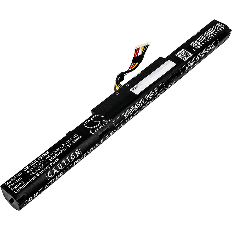 14.4V 2600mAh/37.44Wh Li-ion Notebook/Laptop Battery for Asus