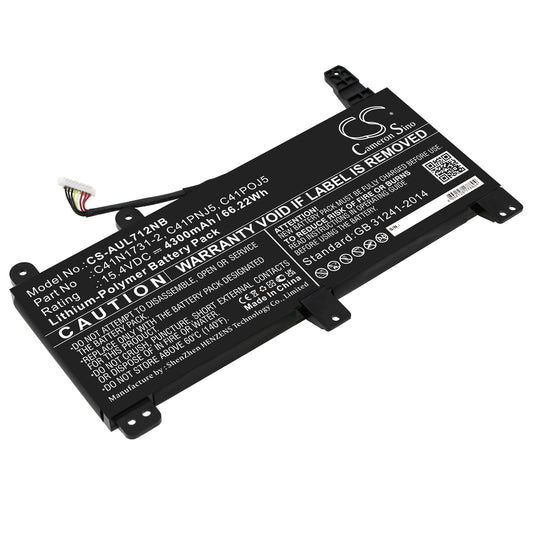 CS-AUL712NB Replacement Battery – Compatible with G731GW, ROG SCAR II GL504GV-ES015T, Rog scar II Gl764gw, ROG SCAR2-G715GV-EV023T, ROG Strix G G531GU-AL013T, ROG Strix G G531GU-AL237T, ROG Strix G G531GU-ES511T, ROG Strix G G531GV-AL022T, ROG Strix G G531GV-AL317, ROG Strix G G731GU-EV001T, ROG Strix G G731GU-EV002, ROG Strix G G731GU-EV038T, ROG Strix G G731GV-EV094, ROG Strix G G731GV-EV141T, ROG Strix G G731GV-H7144T, ROG Strix G G731GV-H7145, ROG Strix G G731GV-H7168T, ROG Strix G