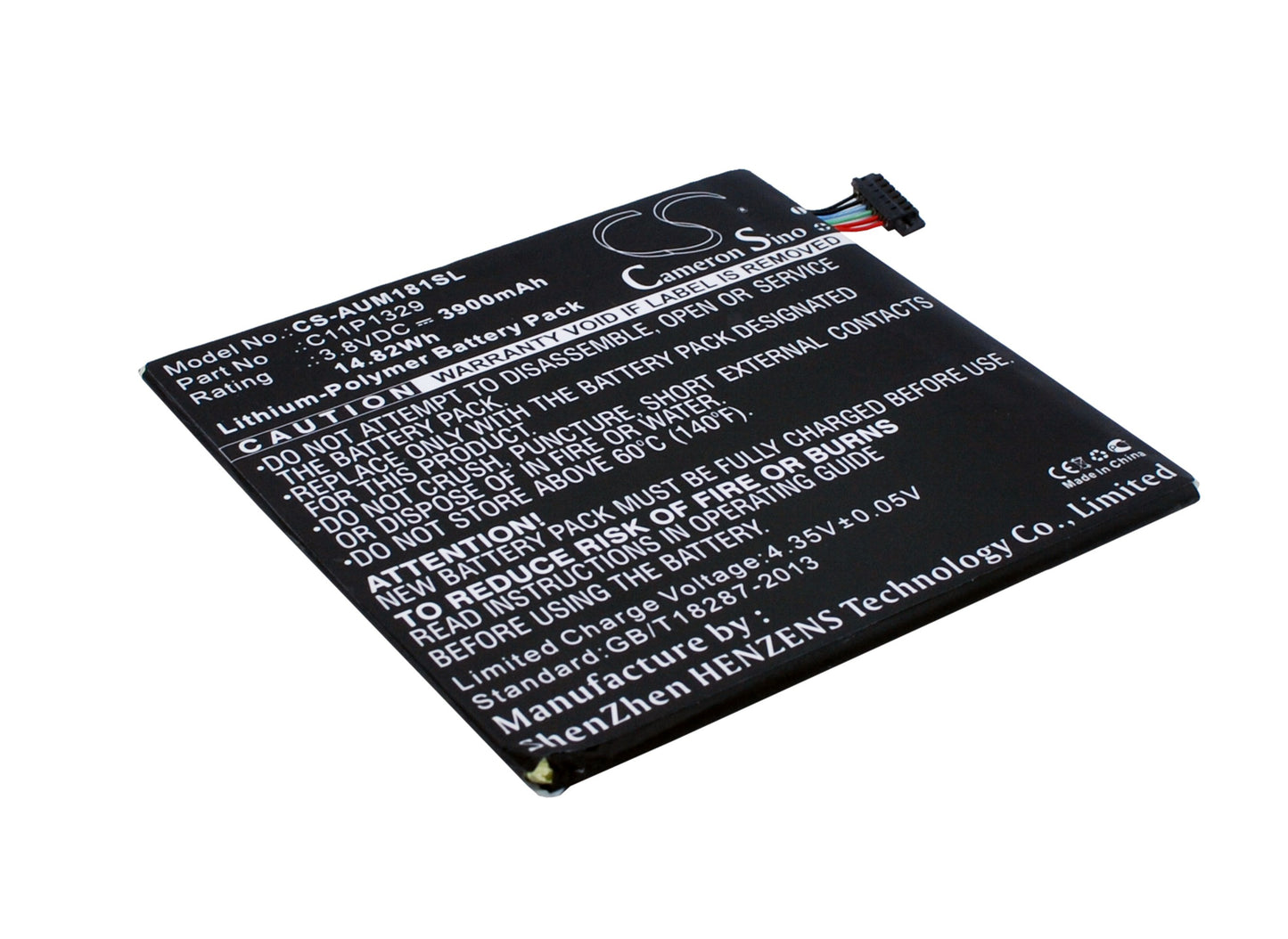 3.8V 3900mAh/14.82Wh Li-Polymer Tablet Battery for Asus