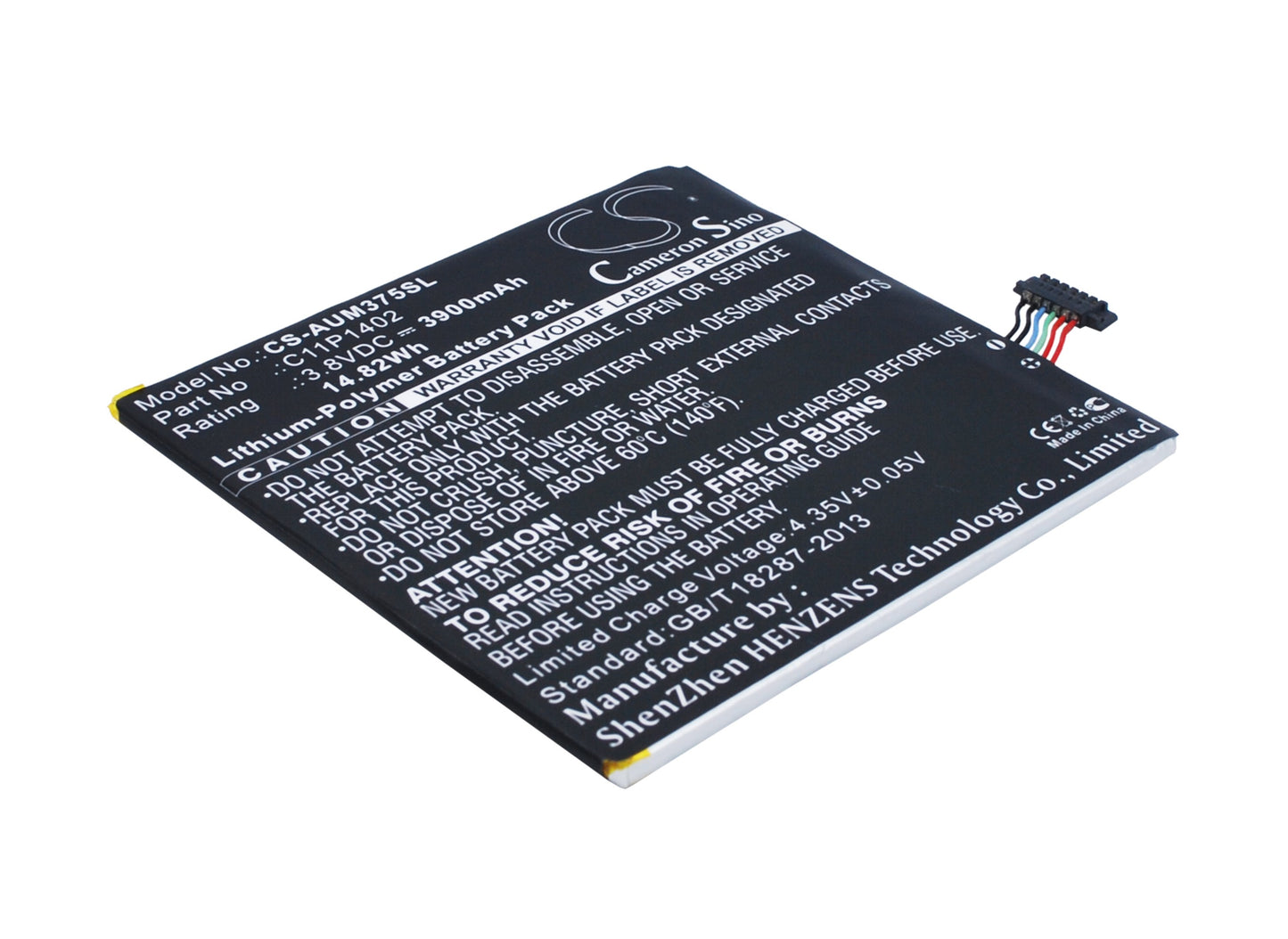 3.8V 3900mAh/14.82Wh Li-Polymer Tablet Battery for Asus