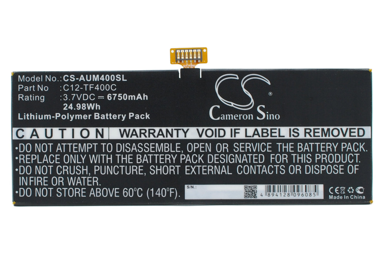 3.7V 6750mAh/24.98Wh Li-Polymer Tablet Battery for Asus