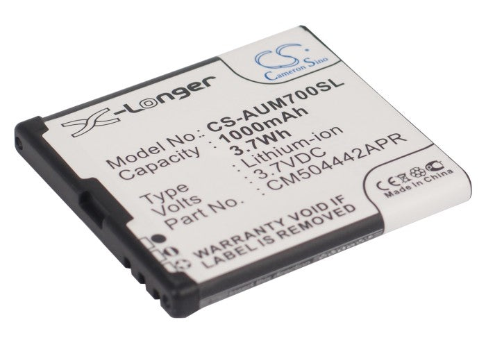 3.7V 1000mAh/3.7Wh Li-ion Mobile/SmartPhone Battery for Amplicomms