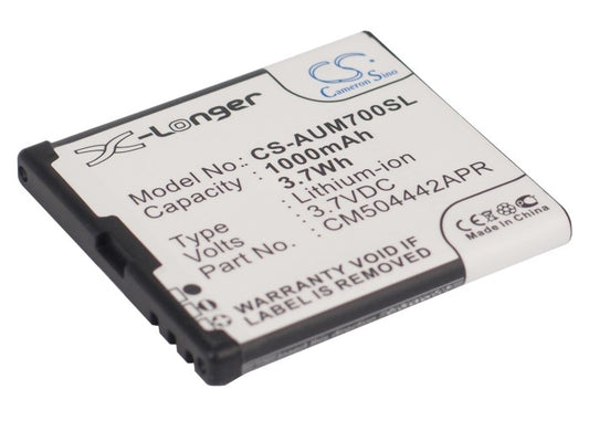 3.7V 1000mAh/3.7Wh Li-ion Mobile/SmartPhone Battery for Amplicomms