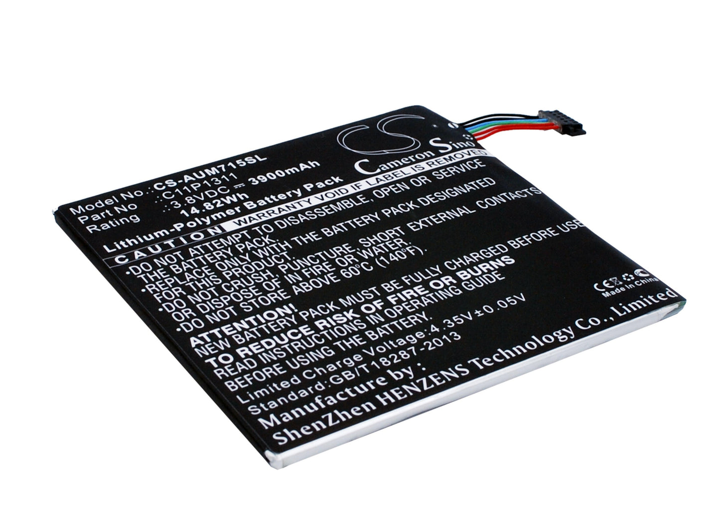 3.8V 3900mAh/14.82Wh Li-Polymer Tablet Battery for Asus