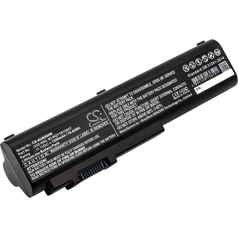 11.1V 7200mAh/79.92Wh Li-ion Notebook/Laptop Battery for Asus