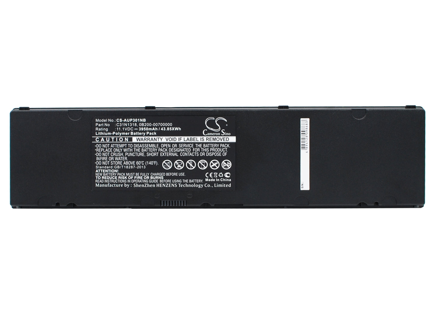 11.1V 3950mAh/43.85Wh Li-Polymer Notebook/Laptop Battery for Asus