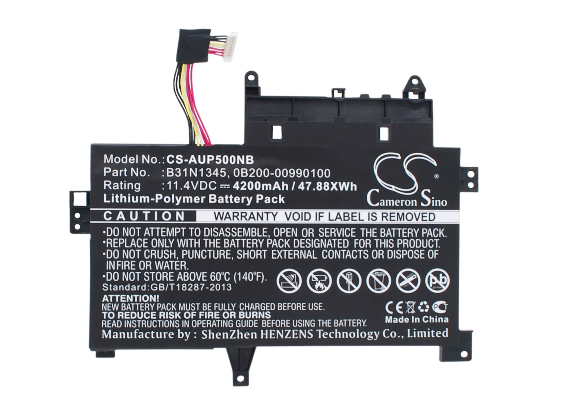 11.4V 4200mAh/47.88Wh Li-Polymer Notebook/Laptop Battery for Asus