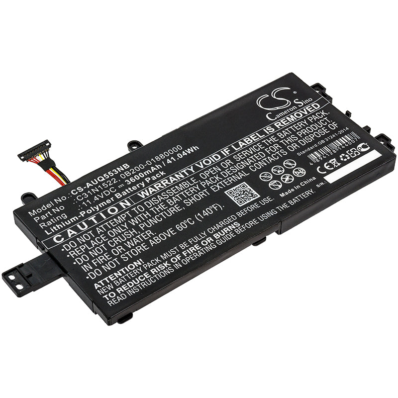 11.4V 3600mAh/41.04Wh Li-Polymer Notebook/Laptop Battery for Asus