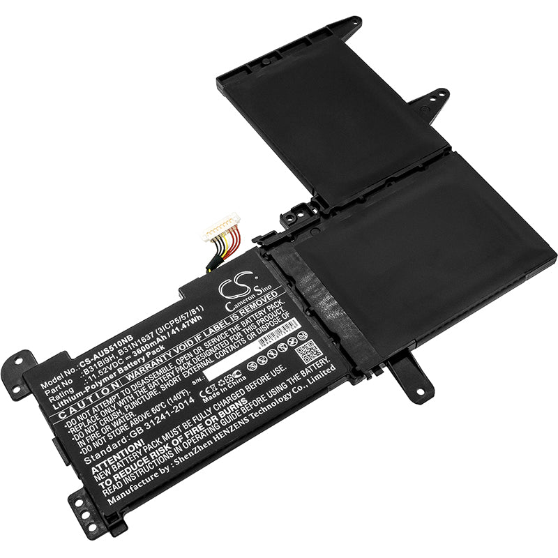 11.52V 3600mAh/41.47Wh Li-Polymer Notebook/Laptop Battery for Asus