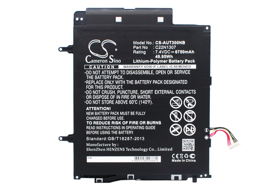 7.4V 6750mAh/49.95Wh Li-Polymer Notebook/Laptop Battery for Asus