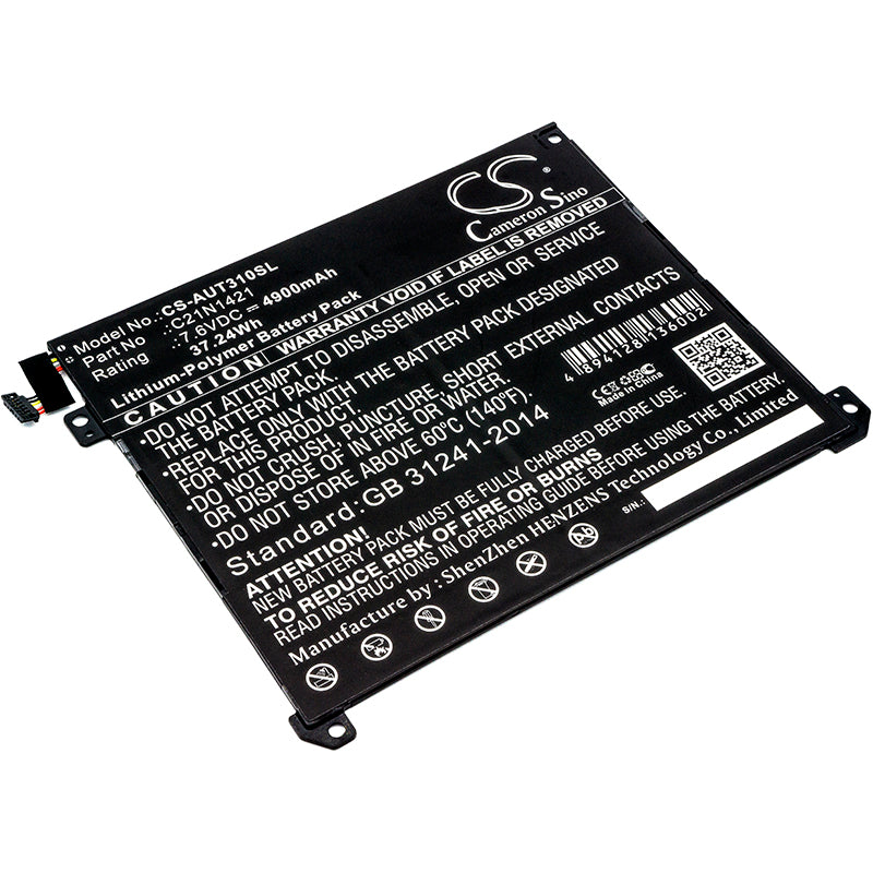 7.6V 4900mAh/37.24Wh Li-Polymer Tablet Battery for Asus