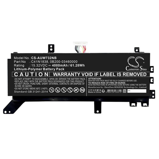 CS-AUW732NB Replacement Battery – Compatible with ProArt StudioBook Pro X, StudioBook 17 W730G2T