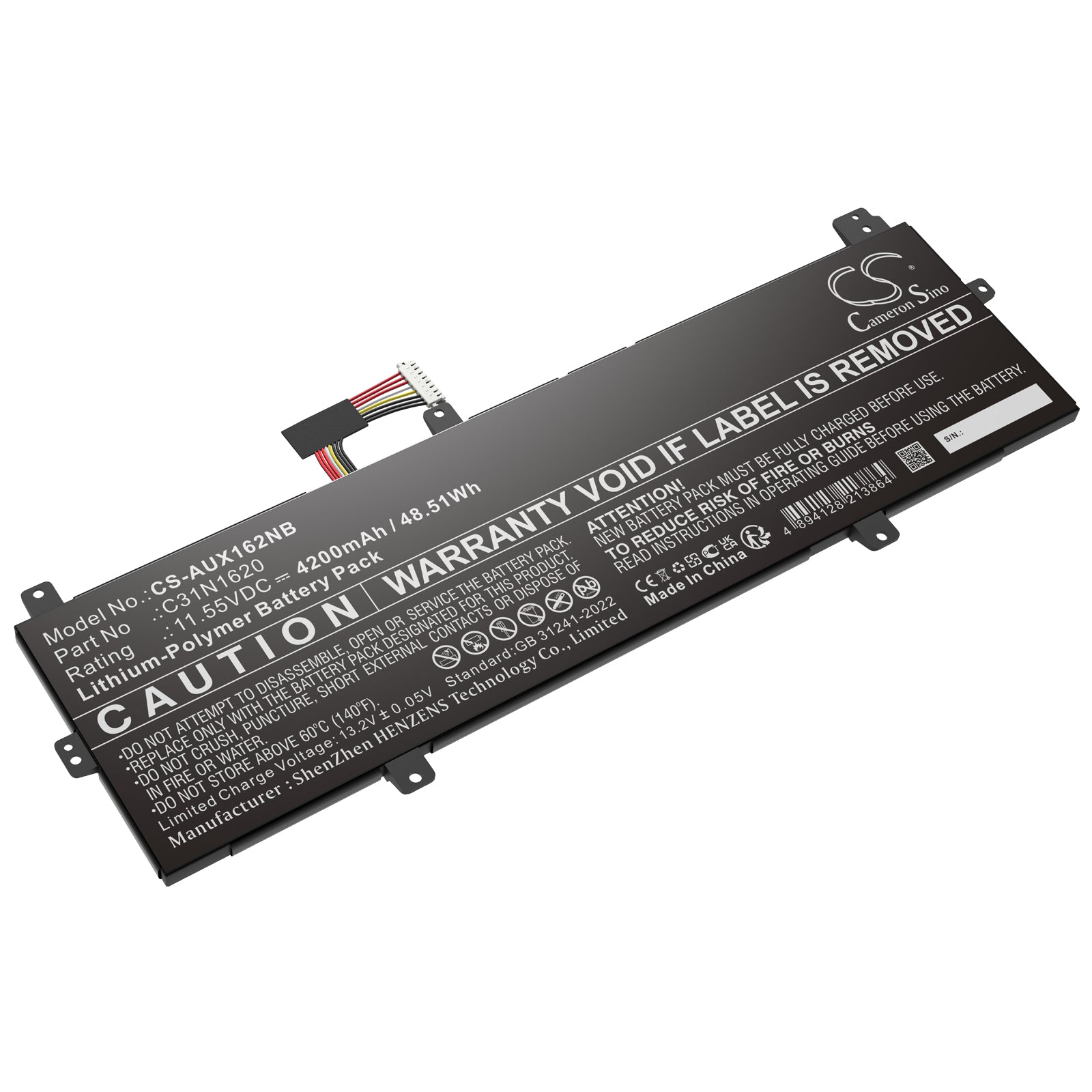 CS-AUX162NB Replacement Battery – Compatible with BX430, BX430UA, BX430UQ, ExpertBook B5440FA, EXPERTBook P5 P5340UA, EXPERTBook P5 P5440FA-BM0006R, EXPERTBook P5 P5440FA-BM0117R, EXPERTBook P5 P5440FA-BM0120R, EXPERTBook P5 P5440FA-BM0234T, EXPERTBook P5 P5440FA-BM0254R, EXPERTBook P5 P5440FA-BM0364R, EXPERTBook P5 P5440FA-BM0544T, EXPERTBook P5 P5440FA-BM0769R, EXPERTBook P5 P5440FA-BM1092R, EXPERTBook P5 P5440FA-BM123518, EXPERTBook P5 P5440FA-BM1302R, EXPERTBook P5 P5440FA-BM1317R,