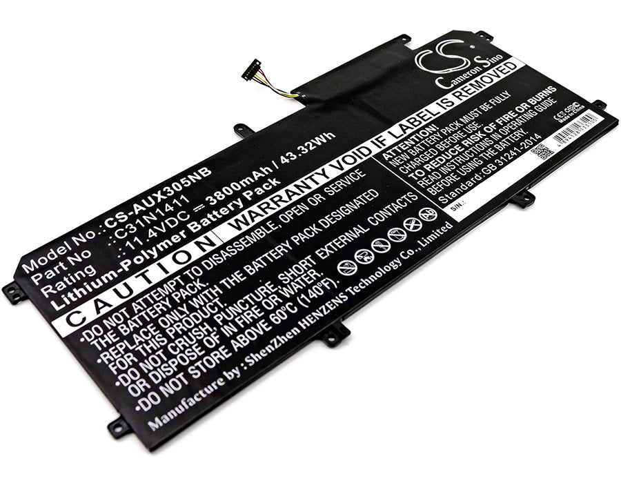 11.4V 3800mAh/43.32Wh Li-Polymer Notebook/Laptop Battery for Asus