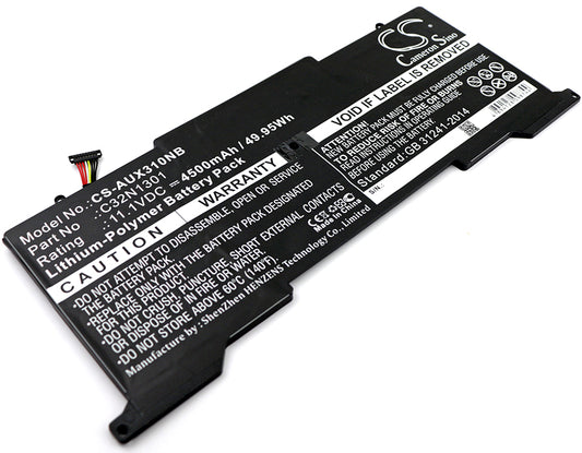 11.1V 4500mAh/49.95Wh Li-Polymer Notebook/Laptop Battery for Asus
