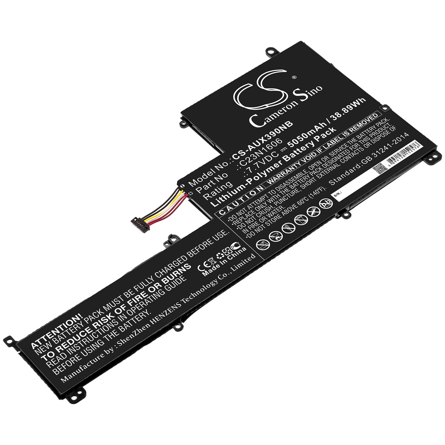 CS-AUX390NB Replacement Battery – Compatible with UX390, UX390U, UX390UA, UX390UA-1A, UX390UA-1B, UX390UA-1C, UX390UA-GS031T, UX390UA-GS032T, UX390UA-GS034T, UX390UA-GS039T, UX390UA-GS041T, UX390UA-GS046T, UX390UA-GS063T, UX390UAK, UX390UA-XH74-BL, UX390UA-XH78-BL, Zenbook 3, ZenBook 3 UX390, Zenbook 3 UX390UA-GS041T, Zenbook Flip UX390UA, ZenBook UX390UA, ZenBook UX390UA-GS031T, ZenBook UX390UA-GS032T, ZenBook UX390UA-GS034T, ZenBook UX390UA-GS039T, ZenBook UX390UA-GS041T, ZenBook