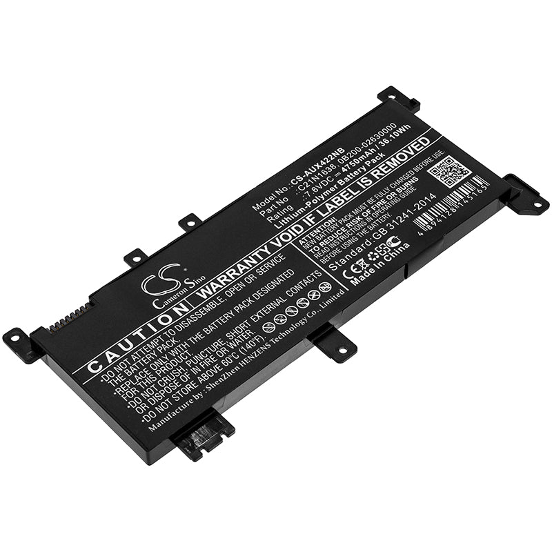 CS-AUX422NB Replacement Battery – Compatible with F442UR, VivoBook 14 X442U, VivoBook 14 X442UA, VivoBook 14 X442UA-FA016T, VivoBook 14 X442UA-GA034T, VivoBook 14 X442UN, VivoBook 14 X442UN-AH8203T, VivoBook 14 X442UQ, VivoBook 14 X442UQ-FA005T, VivoBook 14 X442UQ-FA023T, VivoBook 14 X442UR, VivoBook 14 X442UR-FA023T, VivoBook 14 X442UR-GA028T, VivoBook 14 X442UR-GA029T, VivoBook A480U, VivoBook F442U, Vivobook X442, Vivobook X442UA, Vivobook X442UF, VivoBook X442UF-FA002T, VivoBook