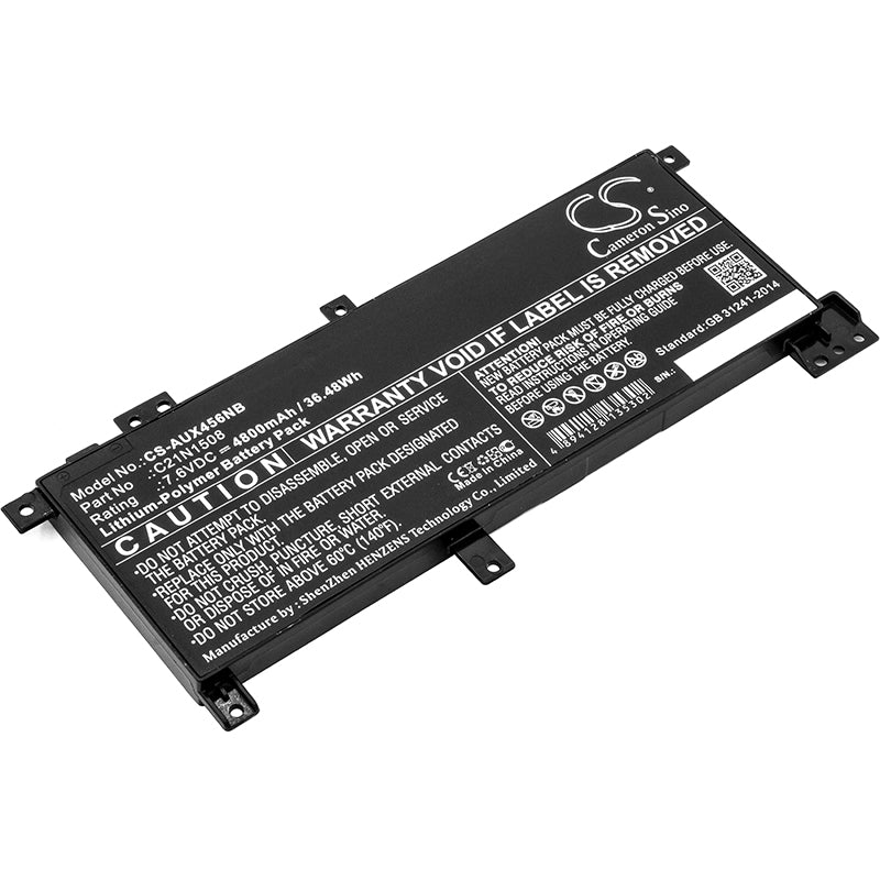 7.6V 4800mAh/36.48Wh Li-Polymer Notebook/Laptop Battery for Asus