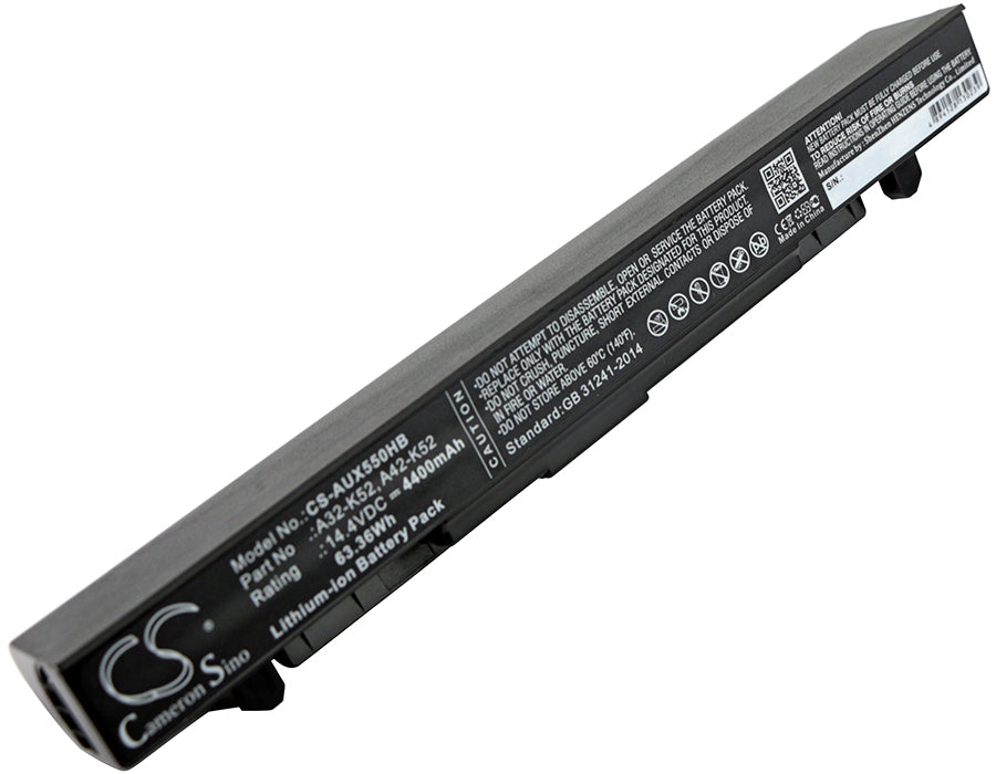 14.4V 4400mAh/63.36Wh Li-ion Notebook/Laptop Battery for Asus