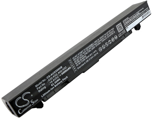 14.4V 4400mAh/63.36Wh Li-ion Notebook/Laptop Battery for Asus
