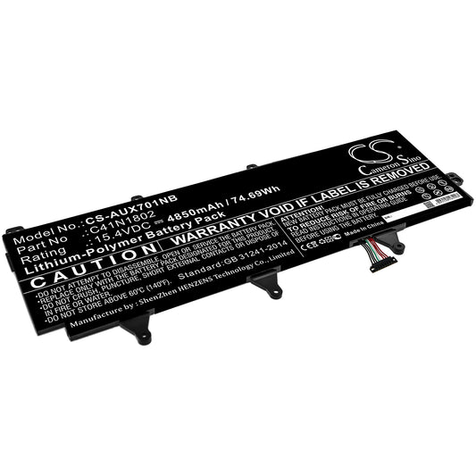 CS-AUX701NB Replacement Battery – Compatible with GX701G, GX701GV-EV016T, GX701GV-EV052T, GX701GW-EV056T, GX701GWR, GX701GX-EV001T, GX701GX-EV007T, GX701GX-EV009T, GX701GX-EV015T, GX701GX-EV016R, GX701GX-EV021T, GX701GX-EV023T, GX701GX-EV048T, GX701GX-EV052T, GX701GX-EV054T, GX701GX-EV058R, GX701GX-EV058T, GX701GX-EV059T, GX701GX-EV064T, GX701GX-EV067T, GX701GX-EV081T, GX701GX-EV58T, GX701GXH, GX701GX-XB78, GX735GM, GX735GV, GX735GVR, GX735GW, GX735GX, GX735GXR, ROG GX701GVR, ROG