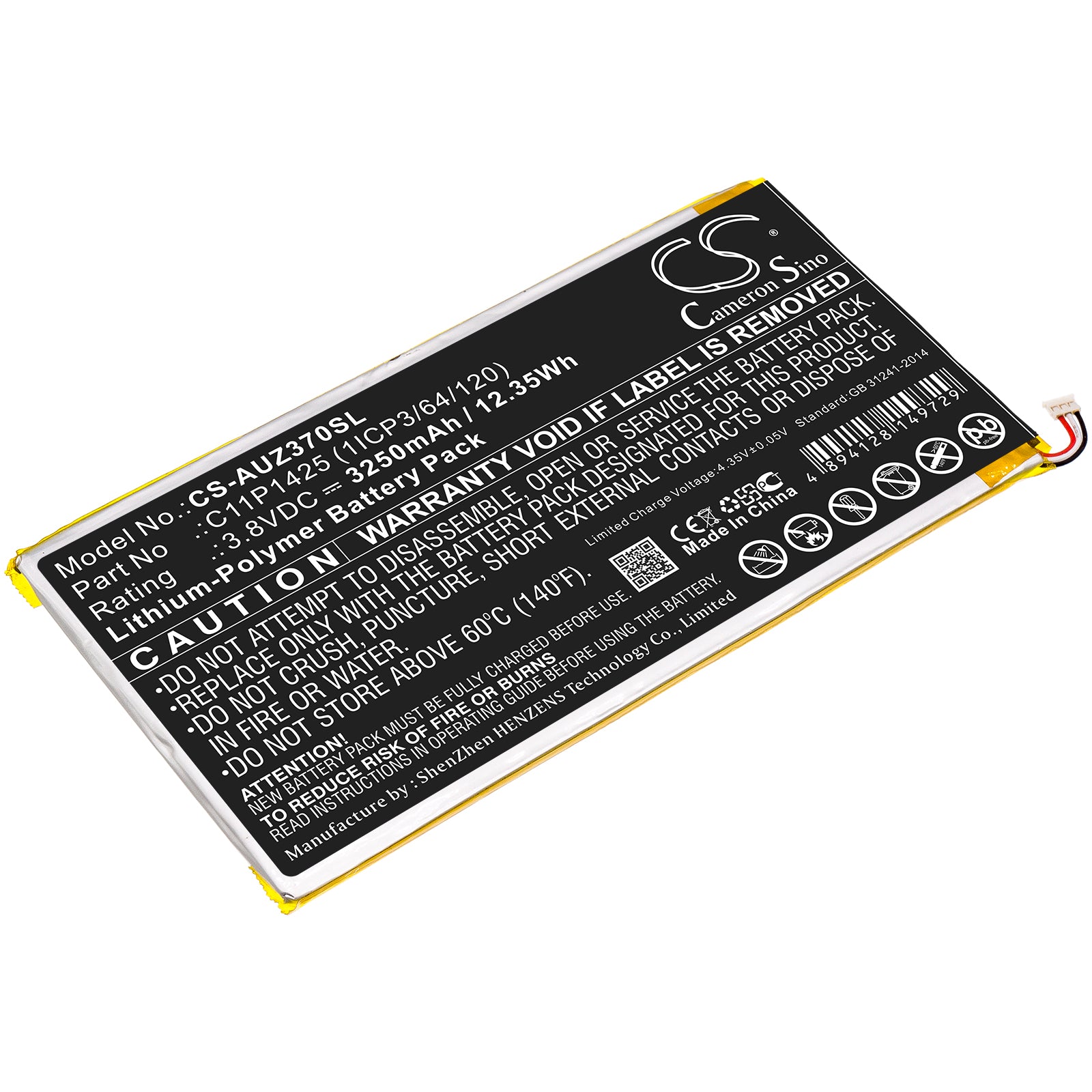CS-AUZ370SL Replacement Battery – Compatible with M700C, M700KL 1A, M700KL 1B, Z370C 1A, Z370C 1B, Z370C 1L, Z370CG 1A, Z370CG 1B, Z370CG 1L, Z370KL 1A, Z370KL 1B, Z370KL 1L, ZenPad 7.0 (Z370C), ZenPad 7.0 (Z370C-1A041A), ZenPad 7.0 (Z370C-1B036A), ZenPad 7.0 Z370C, ZenPad M700KL