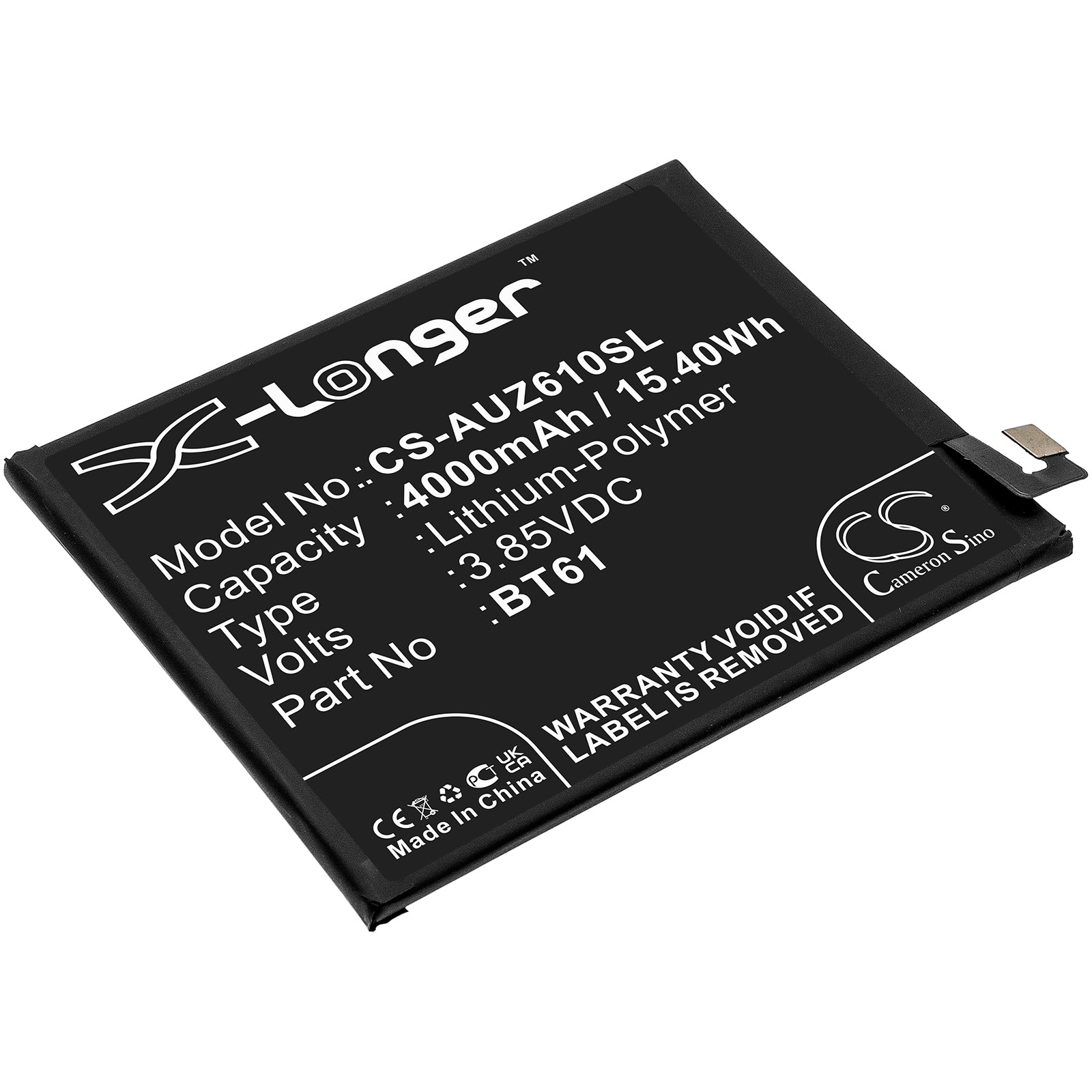CS-AUZ610SL Replacement Battery – Compatible with Liquid Z6 Plus