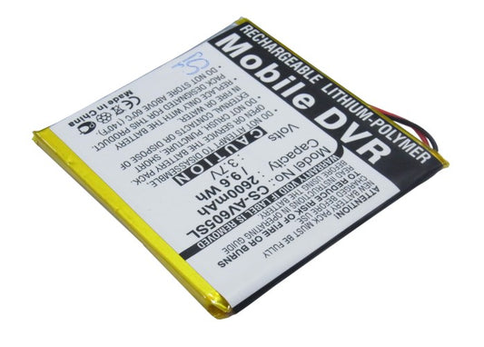 3.7V 2600mAh/9.62Wh Li-Polymer MP3/MP4/PMP Battery for Archos