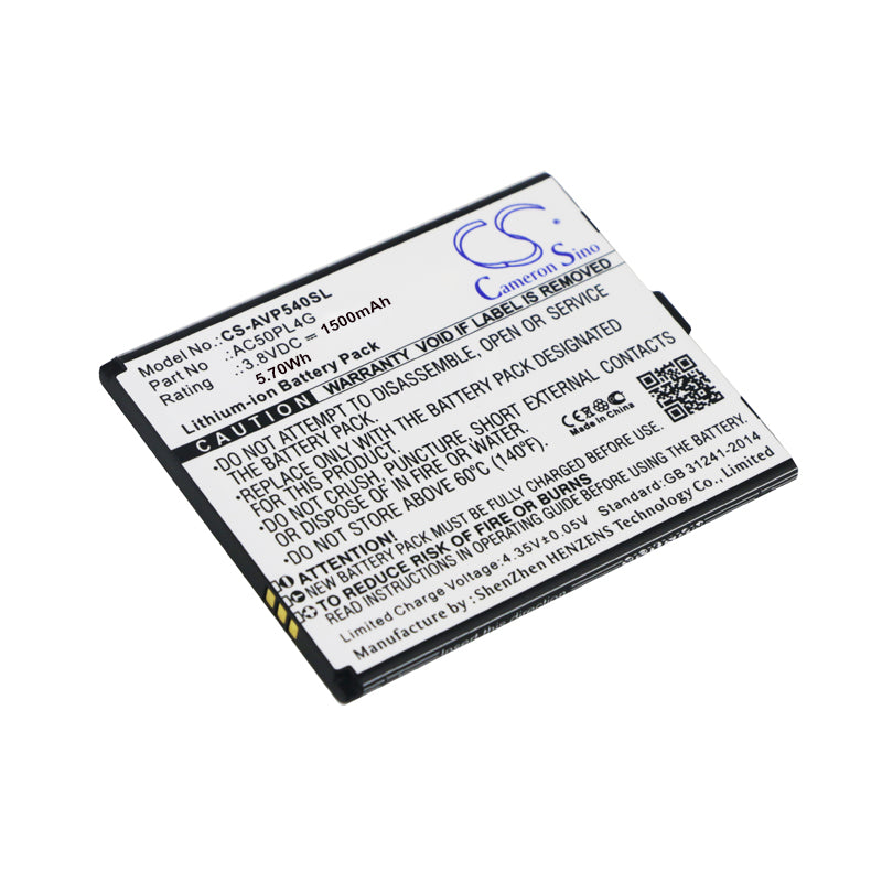 3.8V 1500mAh/5.70Wh Li-ion Mobile/SmartPhone Battery for intex