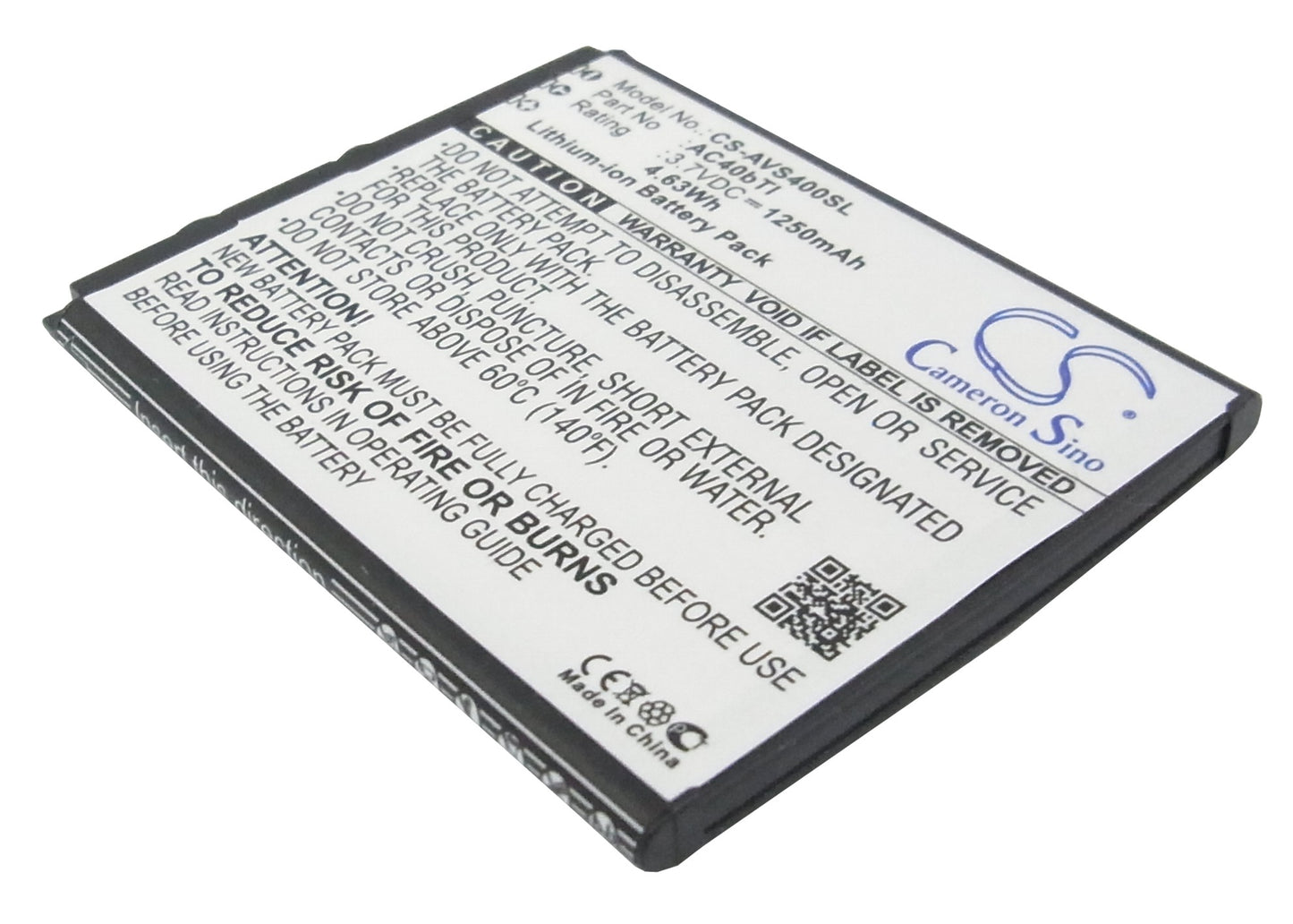 3.7V 1250mAh/4.63Wh Li-ion Mobile/SmartPhone Battery for Archos
